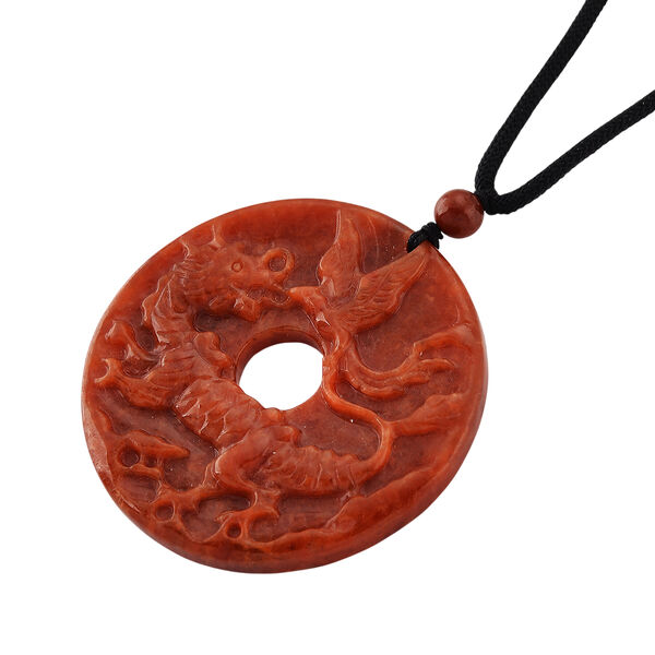 Flexible rote Jade Halskette - 120 ct. image number 3