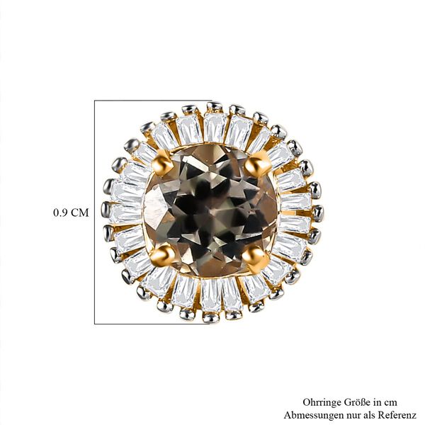 AAA Turkizit und Diamant-Ohrstecker - 1,44 ct. image number 5
