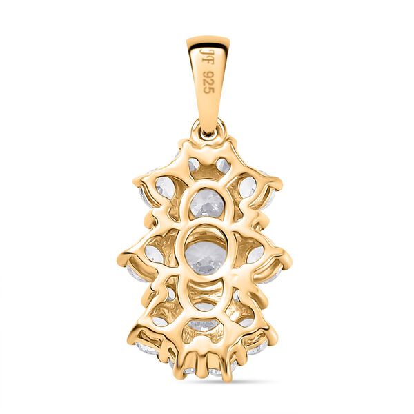 J Francis gefertigt mit SWAROVSKI Zirkonia Anh&auml;nger 925 Silber 750 Gelbgold Vermeil image number 5