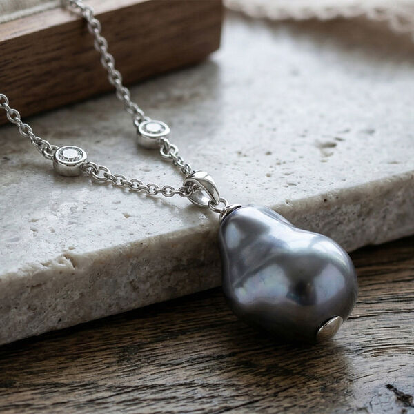 EVER TRUE Wei&szlig;er Zirkonia Halskette ca. 50 cm Nickelfreies Messing rhodiniert image number 1