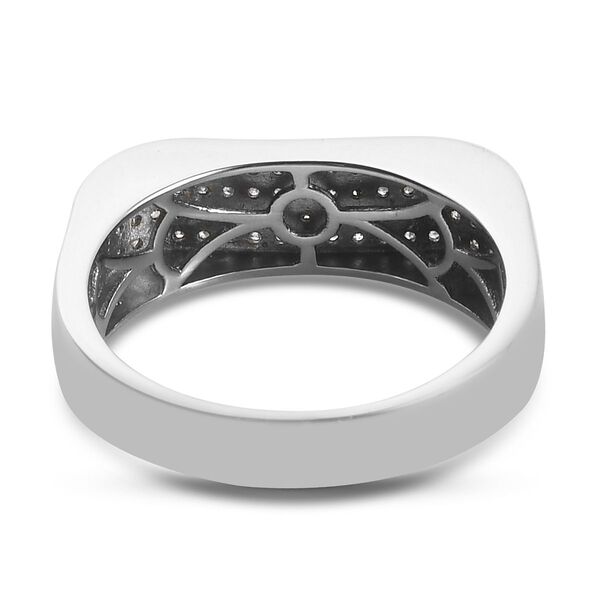 Diamant Herren Ring 925 Silber Platin-Überzug image number 5