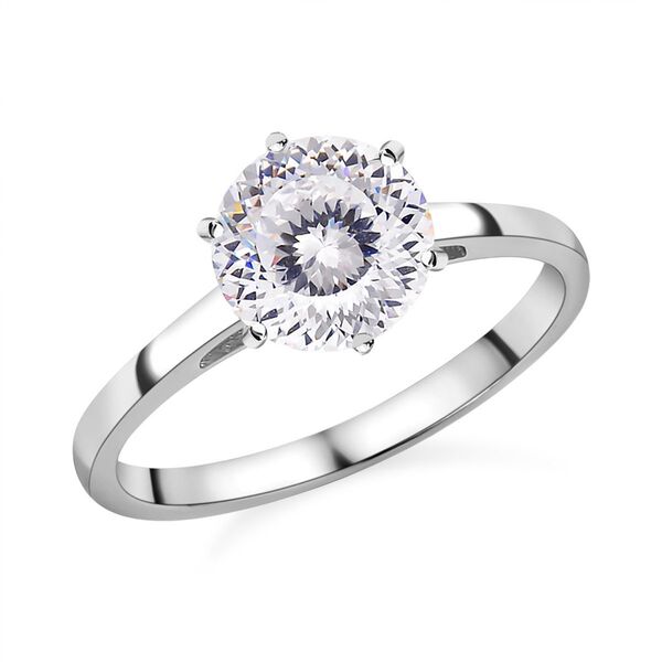 Lustro Stella - 200 Facetten wei&szlig;er Zirkonia Ring, 925 Silber rhodiniert,ca. 3.55 ct image number 4