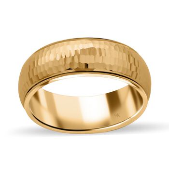 Royal Bali Kollektion- Strukturierter Bandring in 375 Gelbgold