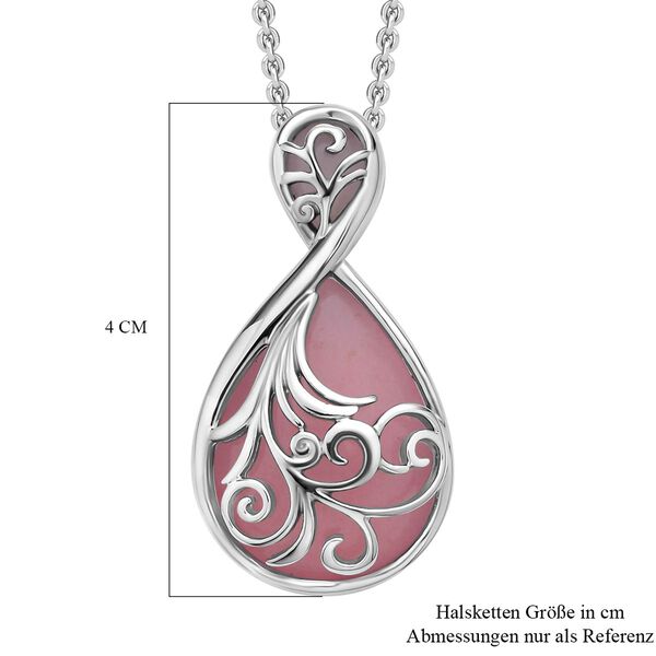 Rosenquarz Anh&auml;nger mit Kette, Edelstahl ca. 20.00 ct image number 6