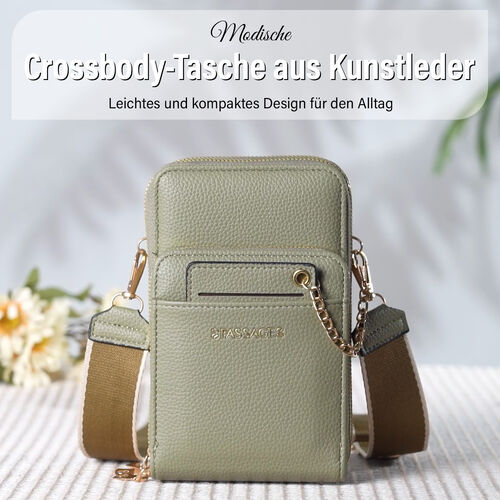 PASSAGE Crossbody Tasche, 18x6,5x11cm, Olivgrün image number 1