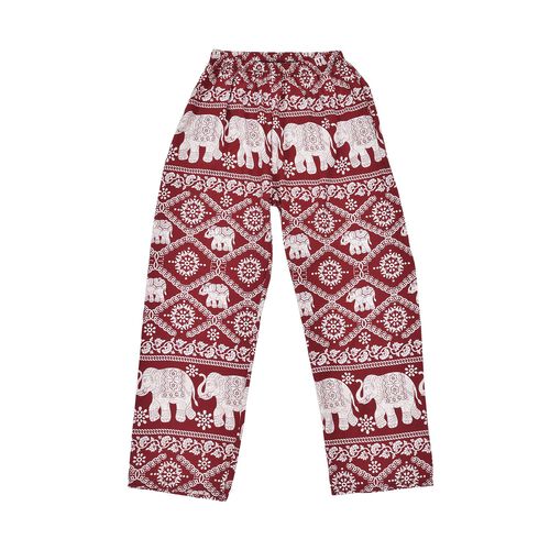Gewebte Viskosehose, Länge 103/ Hüfte 66/ Taille 56cm, rot image number 0