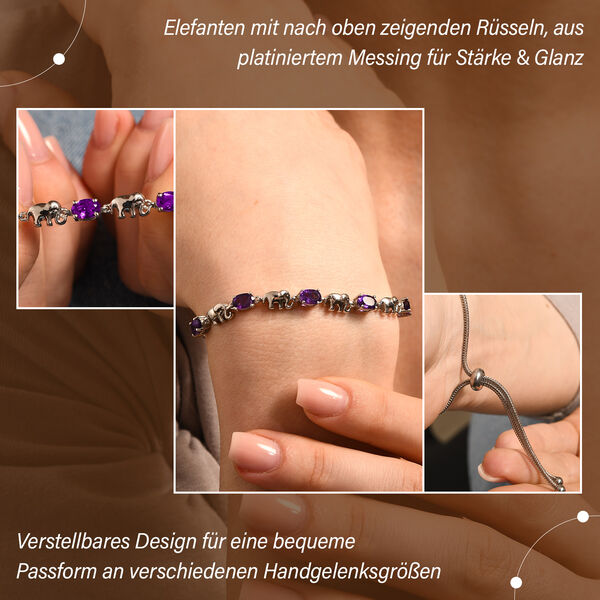 Flexibles afrikanisches Amethyst-Armband, 25,5 cm - 2,25 ct. image number 3