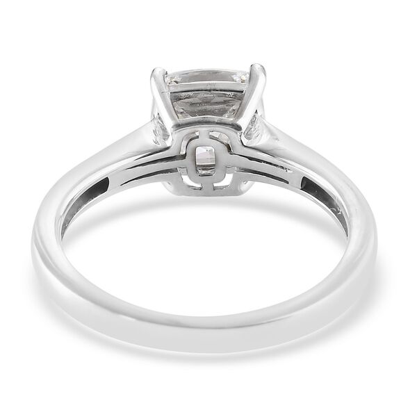 LUSTRO STELLA Hergestellt mit ZIRKONIA Solitär Ring 925 Silber Platin-Überzug (Größe 17.00) ca. 3,17 ct image number 5