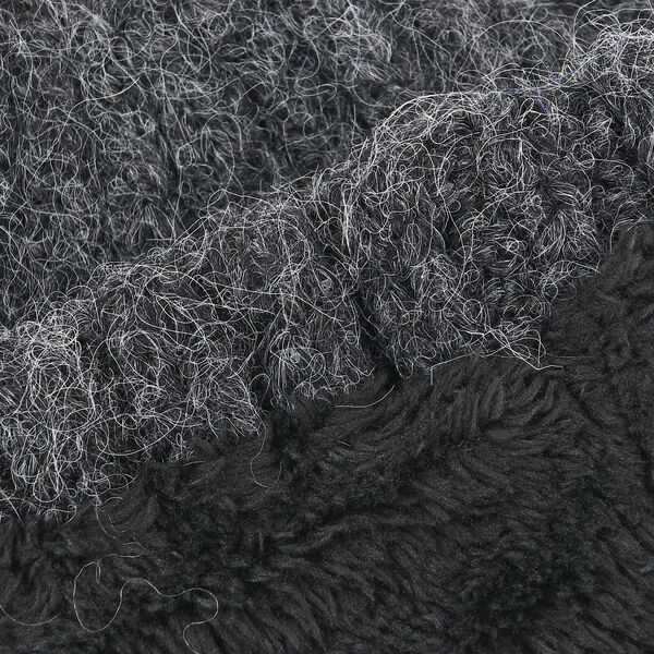 Rippstrick-M&uuml;tze mit Teddyfutter, Einheitsgr&ouml;&szlig;e, Grau image number 5