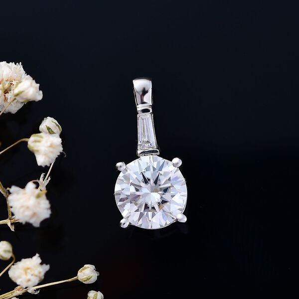 Moissanit Anh&auml;nger, 925 Silber rhodiniert - 1,84 ct. image number 3