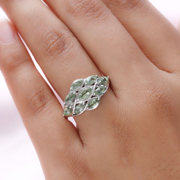 Natürlicher, grüner Apatit-Ring - 1,55 ct. image number 3