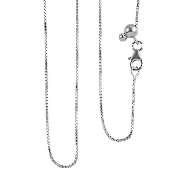 2er-Set Venezianische Box-Kette und Armband, platiniertes Silber image number 6