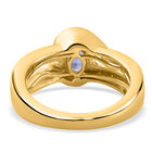 Tansanit und Zirkon-Ring, 925 Silber Gelbgold Vermeil  ca. 1,30 ct image number 5