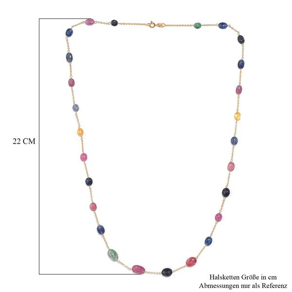 Multi-Saphir-Halskette, 60cm - 45 ct. image number 6