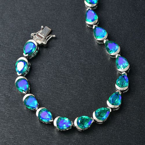 D’joy Pfau Quarz Triplette Armband ca. 20 cm 925 Silber rhodiniert ca. 31,76 ct. image number 1
