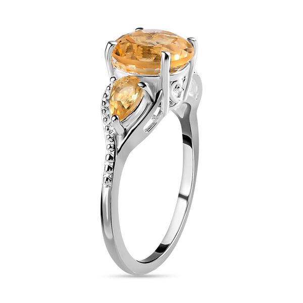 Citrin Ring, 925 Silber (Größe 21.00) ca. 2,26 ct image number 5