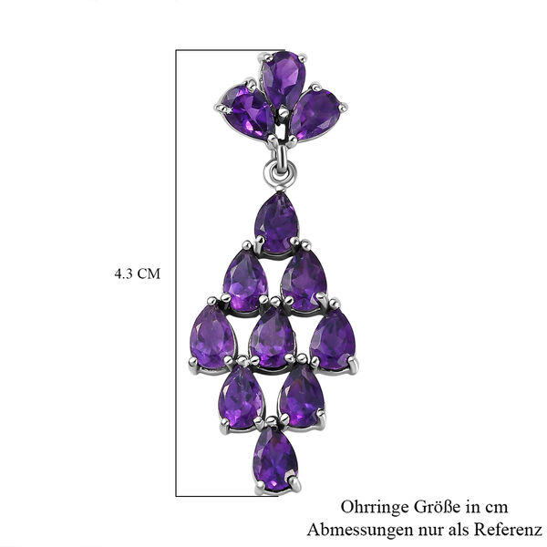 Lusaka Amethyst-Ohrringe, 925 Silber platiniert ca. 8,71 ct image number 6