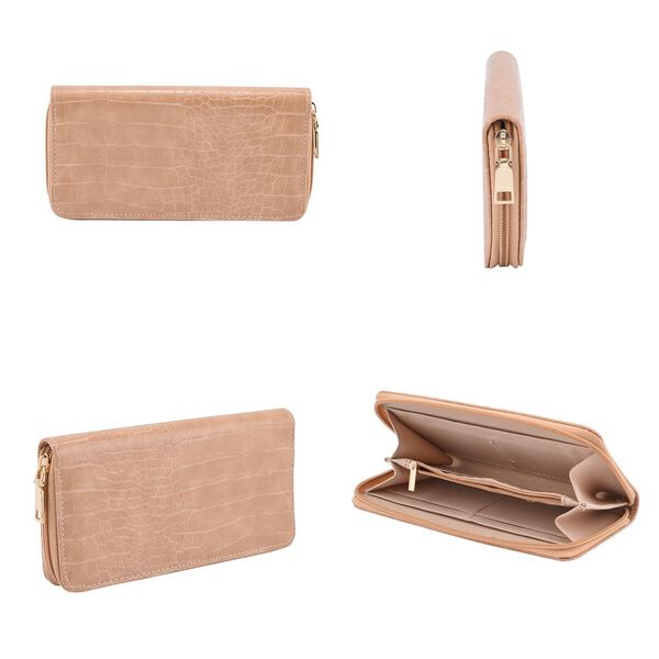 Passage - 4er-Set Handtaschen mit Krokodilpr&auml;gung; enth&auml;lt Schultertasche, Cross Body Bag, Clutch Bag und Portemonnaie, Beige image number 6