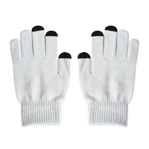 Unisex Dreieck Thermo Touchscreen Winterhandschuhe, Größe: S-M, Grau image number 0