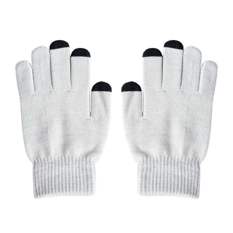 Unisex Dreieck Thermo Touchscreen Winterhandschuhe, Größe: S-M, Grau image number 0