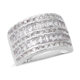 LUSTRO STELLA - Zirkonia Ring 925 Silber rhodiniert  ca. 1,69 ct