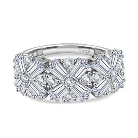 D'Joy Moissanit Ring 925 Silber rhodiniert (Größe 17.00) ca. 2,68 ct