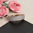 Diamant Cluster Ring 925 Silber Gelbgold Vermeil image number 1