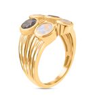 Regenbogen Mondstein und Labradorit-Ring - 2 ct. image number 4