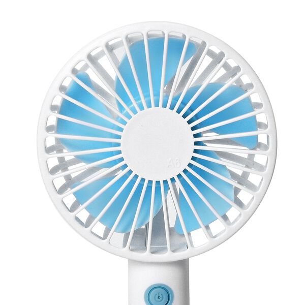 Wiederaufladbarer tragbarer Mini-Ventilator, 3 Gebläsestufen, inkl. Batterie, Weiß-Hellblau image number 6