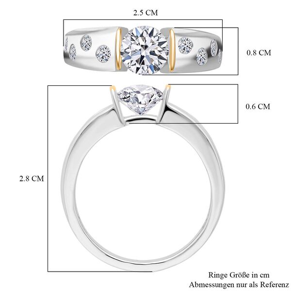 LUXURIANT DIAMANT - Lab Grown Diamant SI-GH SGL zertifiziert Ring 925 Silber rhodiniert (Größe 18.00) ca. 2.00 ct image number 6