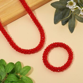 Rotes Kristall Schmuckset