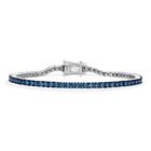 LUXURIANT DIAMOND - Lab Grown Blauer Diamant SI-GH SGL zertifiziert Armband ca. 20 cm 925 Silber rhodiniert ca. 1.00 ct