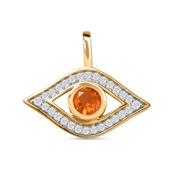 AA Salamanca Feueropal und Zirkon Anh&auml;nger - 0,70 ct.