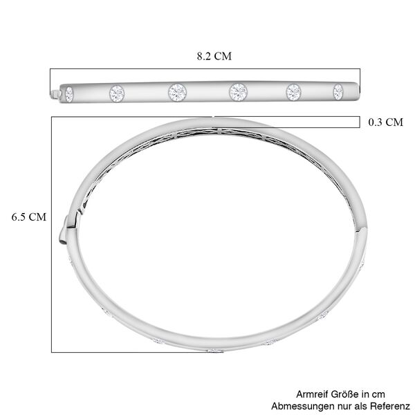LUSTRO STELLA Hergestellt mit ZIRKONIA Armreif ca. 19 cm lange 925 Silber Platin-&Uuml;berzug 4,86 ct image number 6