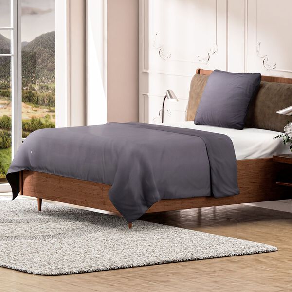 Serenity Night - Bambus Bettbezugsset, kühlend und anti-allergisch, Bettdecke 135 x 200 cm Kissenbezug 80 x 80 cm, Anthrazit image number 2