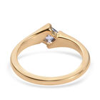 Tansanit Solitär Ring 925 Silber vergoldet (Größe 16.00) ca. 0,40 ct image number 5
