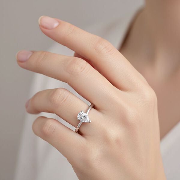 LUXURIANT VS-EF Labor Diamant Ring und SGL zertifizierter SI-GH Labor Diamant Anh&auml;nger mit 50cm Kette image number 10