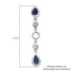 Blauer Saphir Ohrhänger 925 Silber platiniert ca. 1,01 ct  image number 4