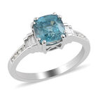 RHAPSODY AAAA Ratanakiri blauer Zirkon und Diamant-Ring, VS E-F, 950 Platin  ca. 3,65 ct image number 0