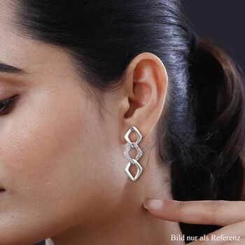 Wei&szlig;e Kristall-Ohrringe - 1 ct.