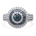 Blauer und weißer Diamant-Ring - 1,50 ct. image number 0