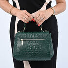 Luxus Crossbody Tasche mit Kroko-Prägung aus echtem Leder, Grün image number 2
