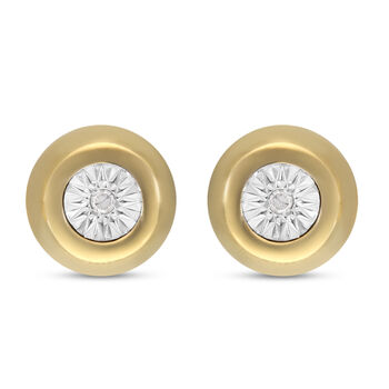 Diamant Ohrstecker 925 Silber vergoldet