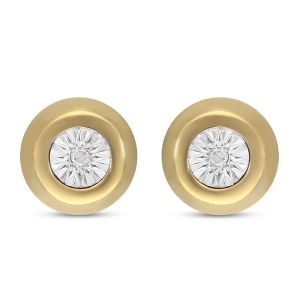 Diamant Solit&auml;r-Ohrstecker in Silber