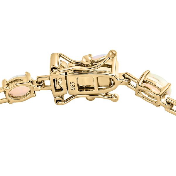 Nat&uuml;rliches, &auml;thiopisches Opal-Armband, ca. 20 cm, 925 Silber vergoldet ca. 6,78 ct image number 4