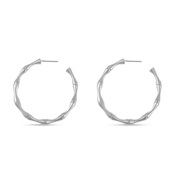 Bambus Design Ohrh&auml;nger, ca. 10,00g, silberfarben image number 3