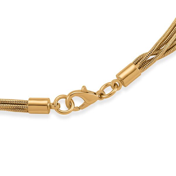 Lariat-Halskette mit Herz-Charms, nickelfreies Messing , ca. 50 cm image number 5