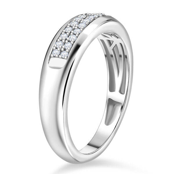 D'Joy Wei&szlig;er Diamant Ring 925 Silber rhodiniert (Gr&ouml;&szlig;e 17.00) 0.12 ct image number 4