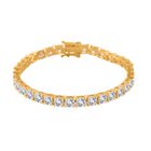 Moissanit Armband ca. 19 cm 925 Silber Gelbgold Vermeil ca. 15,75 ct.