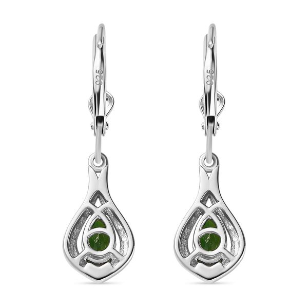 AAA Nat&uuml;rlicher Chromdiopsid Ohrringe 925 Silber platiniert ca. 0.91 ct image number 5